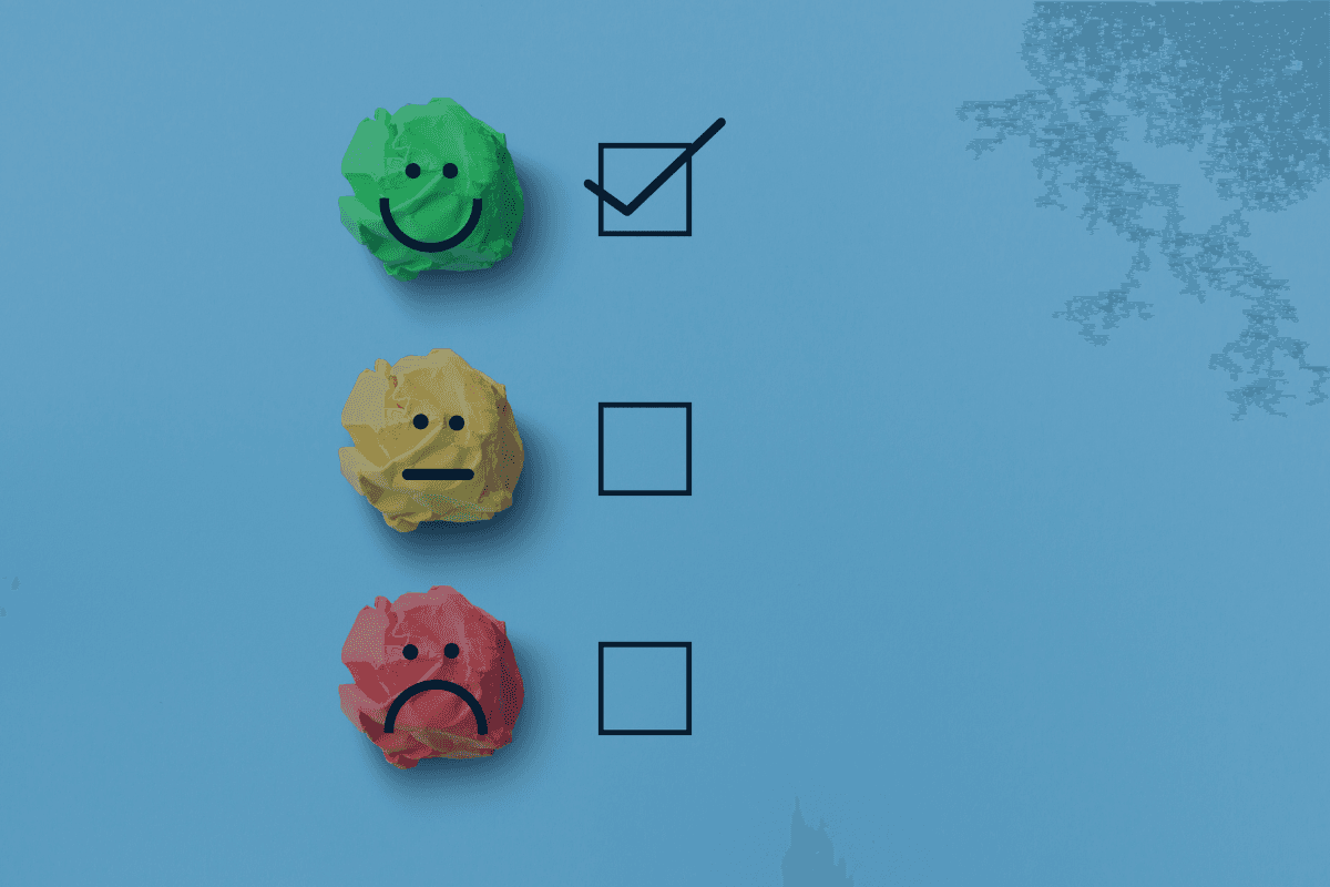 3 rating boxes. The green one is checked.