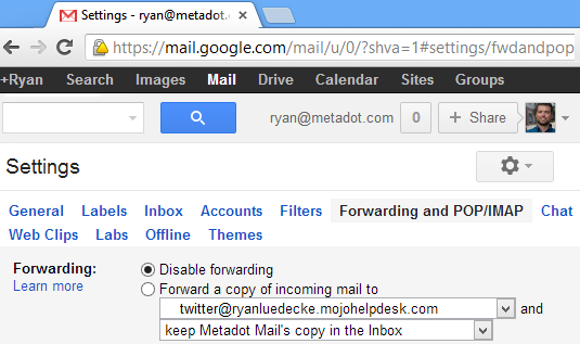 40 4 Forward settings Twitter Hack