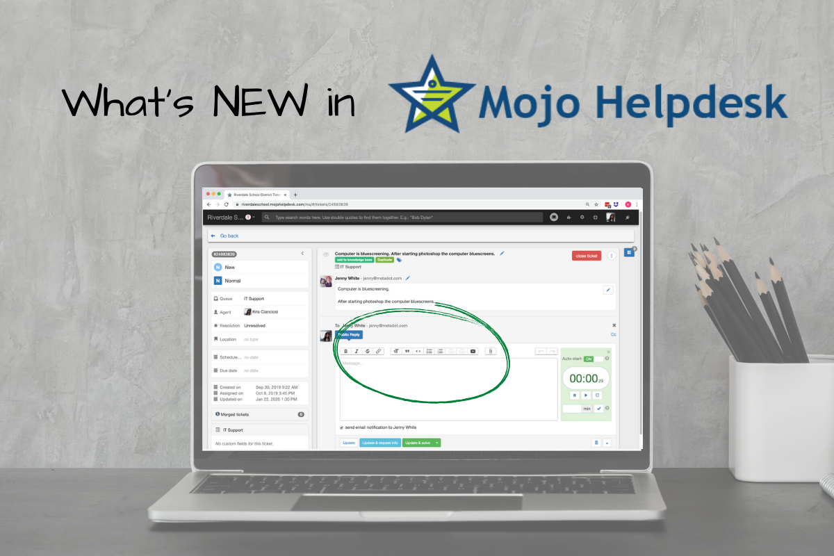 Mojo Helpdesk software update