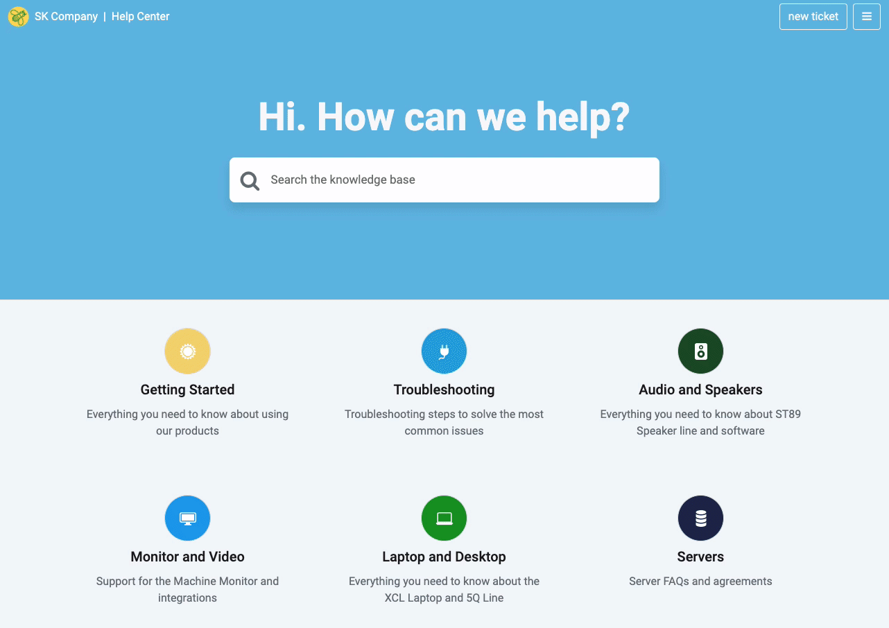 Mojo Helpdesk easy UI